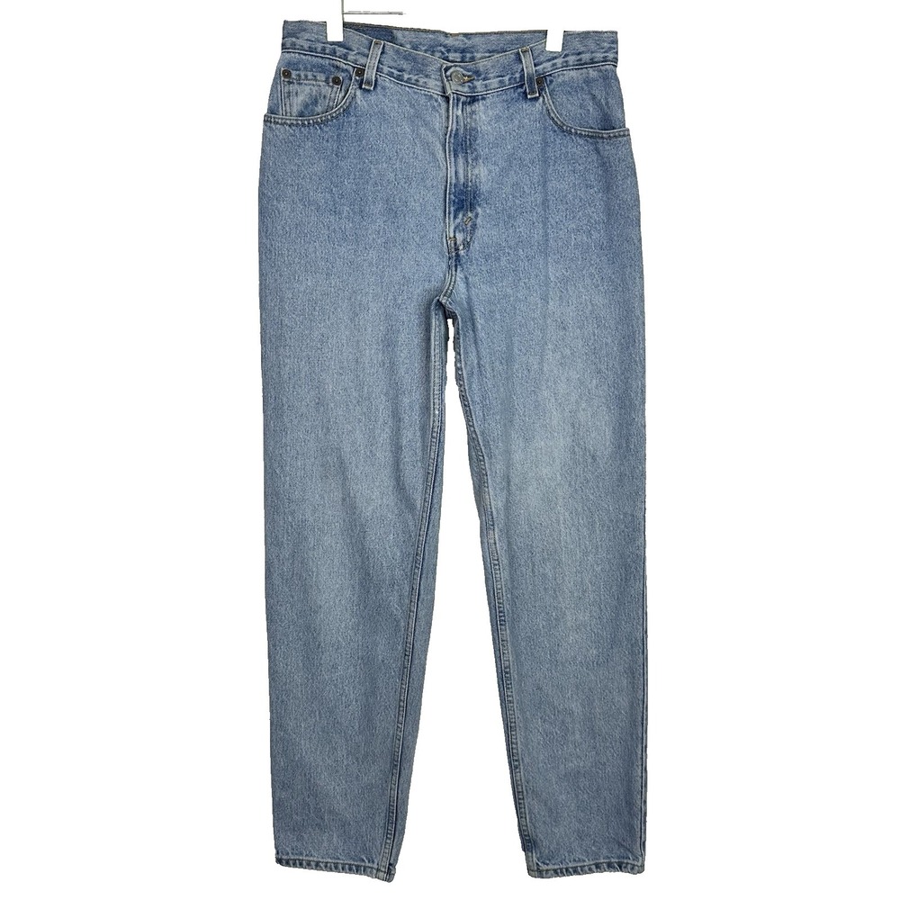 Vintage Levi's 550 Relaxed Tapered Jeans Womens 12 High Rise Mom Light Wash 90s